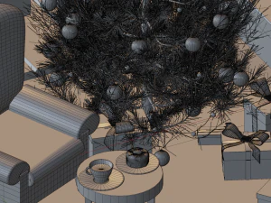 new year scene 3D Model