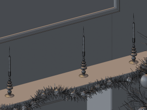 new year scene 3D Model