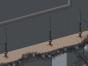 new year scene 3D Model