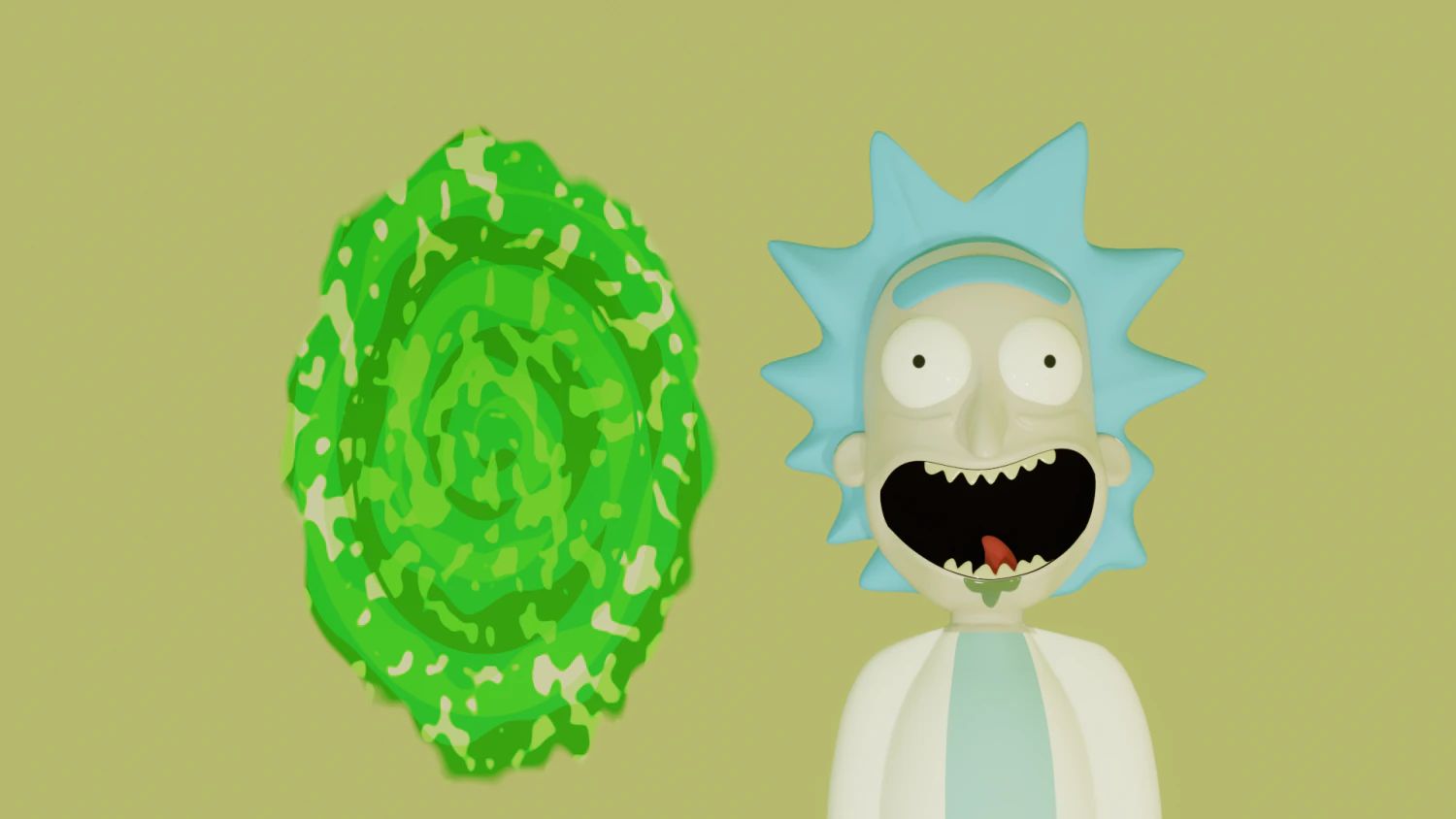 rick sanchez and portal 3D Model .c4d .max .obj .3ds .fbx .stl .blend 