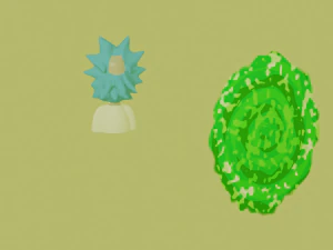 rick sanchez and portal 3D Model