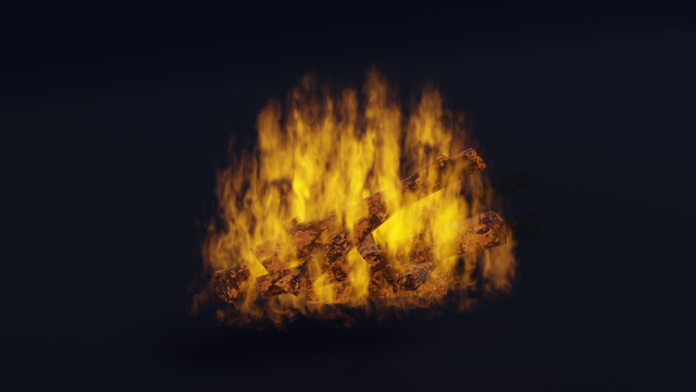 bonfire 3D Модель .c4d .max .obj .3ds .fbx .stl .blend 