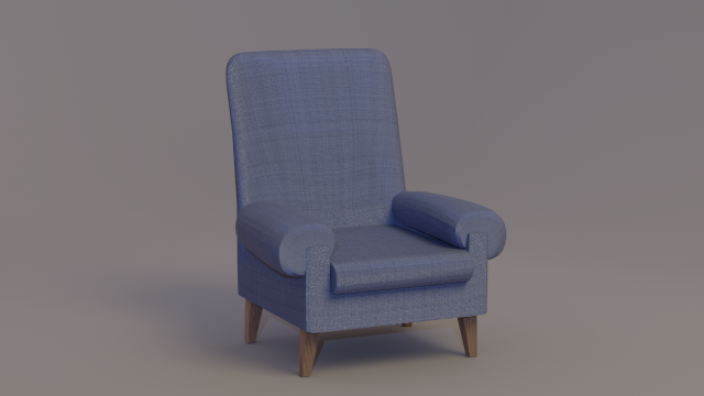 armchair 3D 模型 .c4d .max .obj .3ds .fbx .stl .blend 