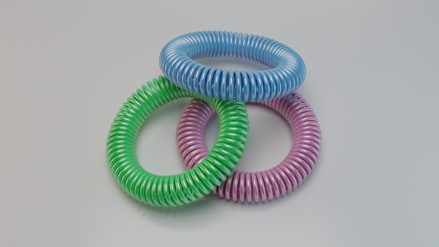 elastic band spring scrunchy 3D Model .c4d .max .obj .3ds .fbx .stl .blend 