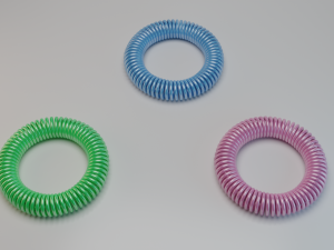elastic band spring scrunchy 3D Model