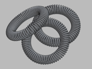 elastic band spring scrunchy 3D Model