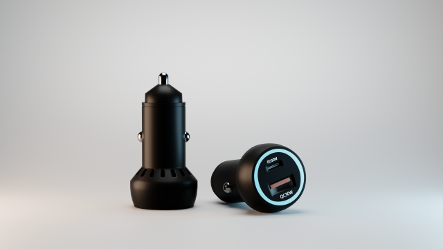 USB Car Charger Modelo 3D .c4d .max .obj .3ds .fbx .stl .blend 