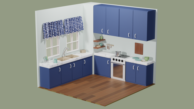 Kitchen 3D Model .c4d .max .obj .3ds .fbx .stl .blend 