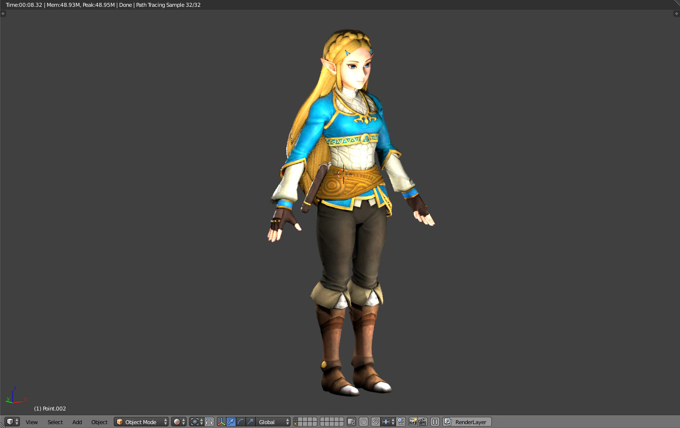 zelda breath of the wild - rigged - pbr - by gabokar 3D Model .c4d .max .obj .3ds .fbx .stl .blend 