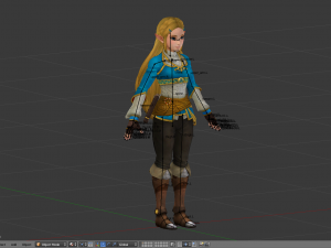 zelda breath of the wild - rigged - pbr - by gabokar Modèle 3D