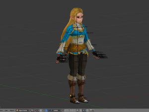 zelda breath of the wild - rigged - pbr - by gabokar 3D Model