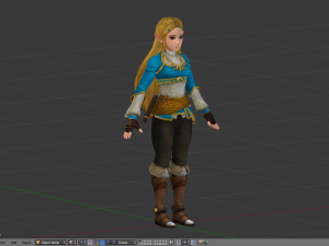 zelda breath of the wild - rigged - pbr - by gabokar Modèle 3D