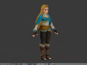 zelda breath of the wild - rigged - pbr - by gabokar 3D Model
