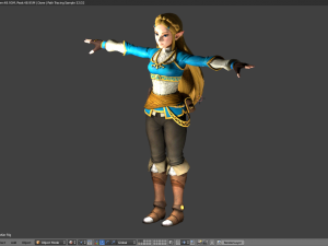 zelda breath of the wild - rigged - pbr - by gabokar Modèle 3D