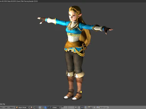 zelda breath of the wild - rigged - pbr - by gabokar 3D Model
