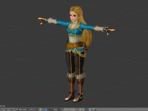 zelda breath of the wild - rigged - pbr - by gabokar Modèle 3D