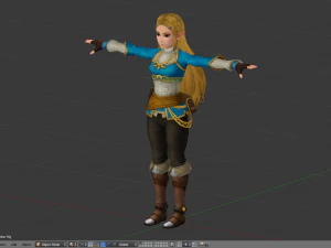zelda breath of the wild - rigged - pbr - by gabokar 3D Model