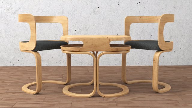 chair and table Modèle 3D .c4d .max .obj .3ds .fbx .stl .blend 