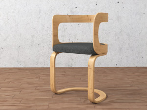chair and table Modèle 3D