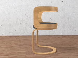 chair and table Modèle 3D