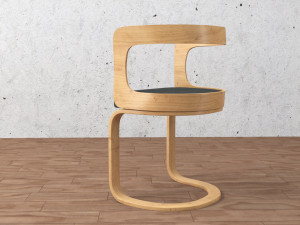 chair and table Modèle 3D