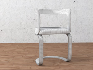 chair and table Modèle 3D