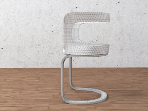 chair and table Modèle 3D