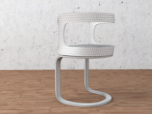 chair and table Modèle 3D