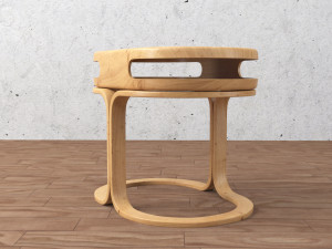 chair and table Modèle 3D