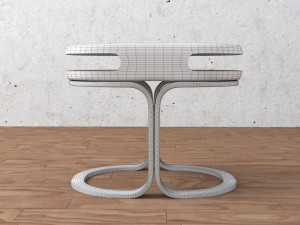 chair and table Modèle 3D