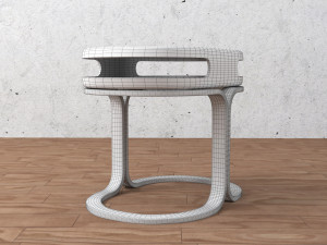 chair and table Modèle 3D