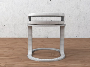chair and table Modèle 3D