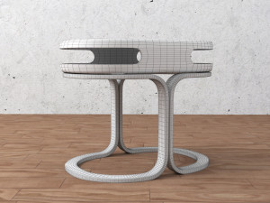 chair and table Modèle 3D