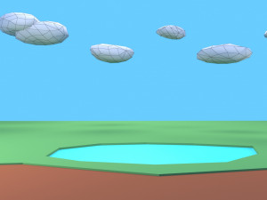 trees plants rocks low poly 3D Model