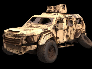 damaged terradyne gurkha lapv 3D 모델