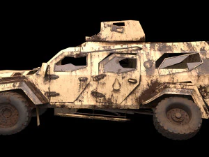damaged terradyne gurkha lapv 3D Model