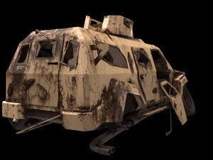 damaged terradyne gurkha lapv 3D Model