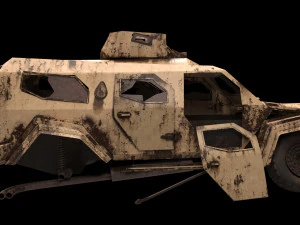 damaged terradyne gurkha lapv 3D Model