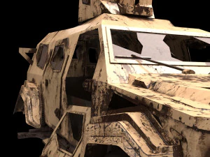 damaged terradyne gurkha lapv 3D Model