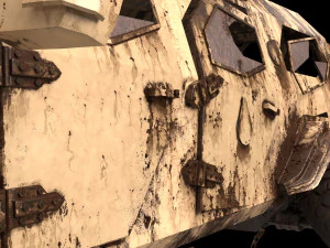 damaged terradyne gurkha lapv 3D Model