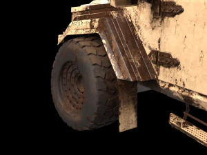 damaged terradyne gurkha lapv 3D Model