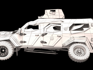 damaged terradyne gurkha lapv 3D 모델