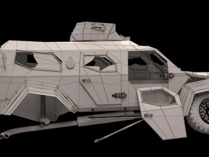 damaged terradyne gurkha lapv 3D Model