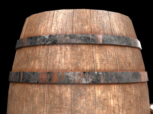 old wooden barrel 3D Model