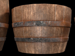 old wooden barrel 3D Model