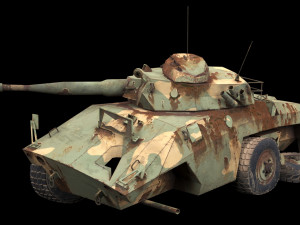 damaged ee-9 cascavel 3D 모델