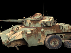 damaged ee-9 cascavel Modelo 3D