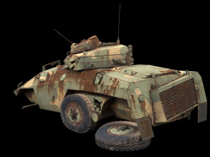 damaged ee-9 cascavel Modelo 3D