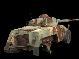 damaged ee-9 cascavel Modelo 3D