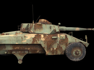 damaged ee-9 cascavel Modelo 3D